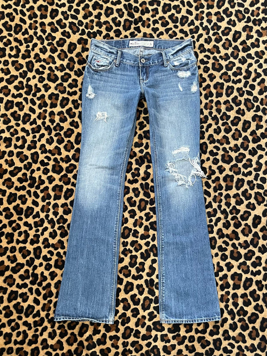hollister lowrise flare jeans