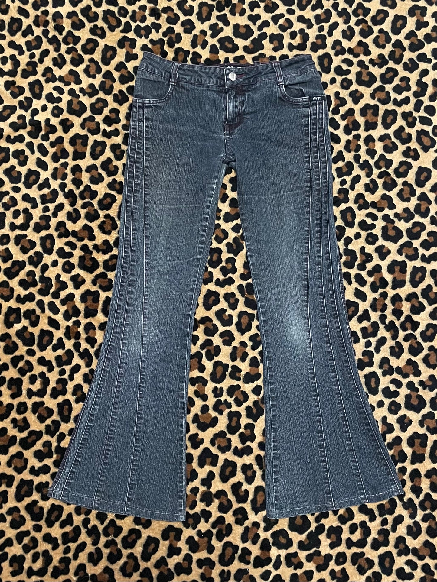 denim lowrise flare jeans