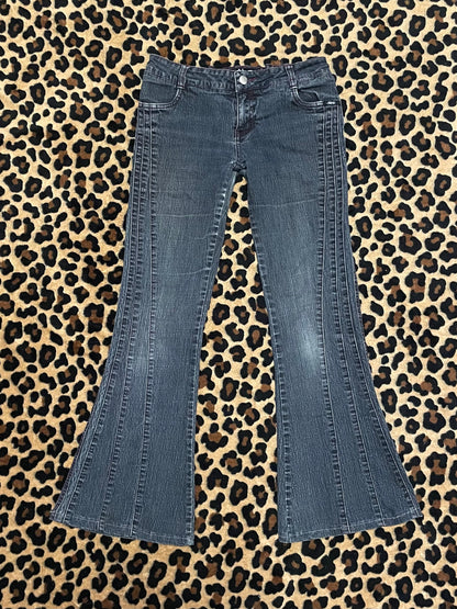 denim lowrise flare jeans