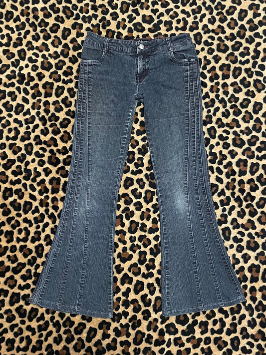 denim lowrise flare jeans