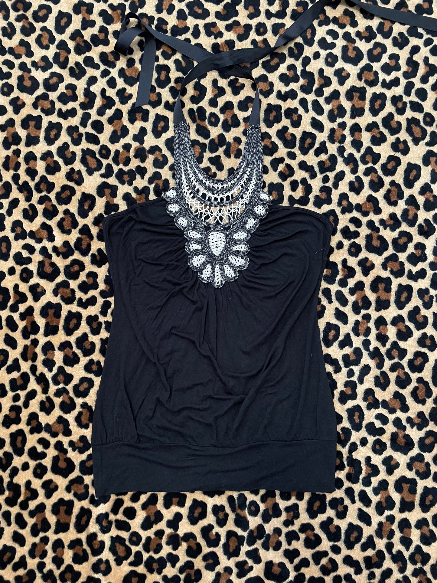 beaded halter top