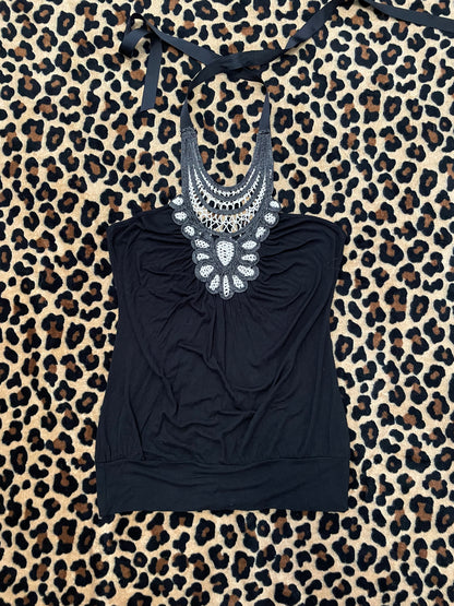 beaded halter top