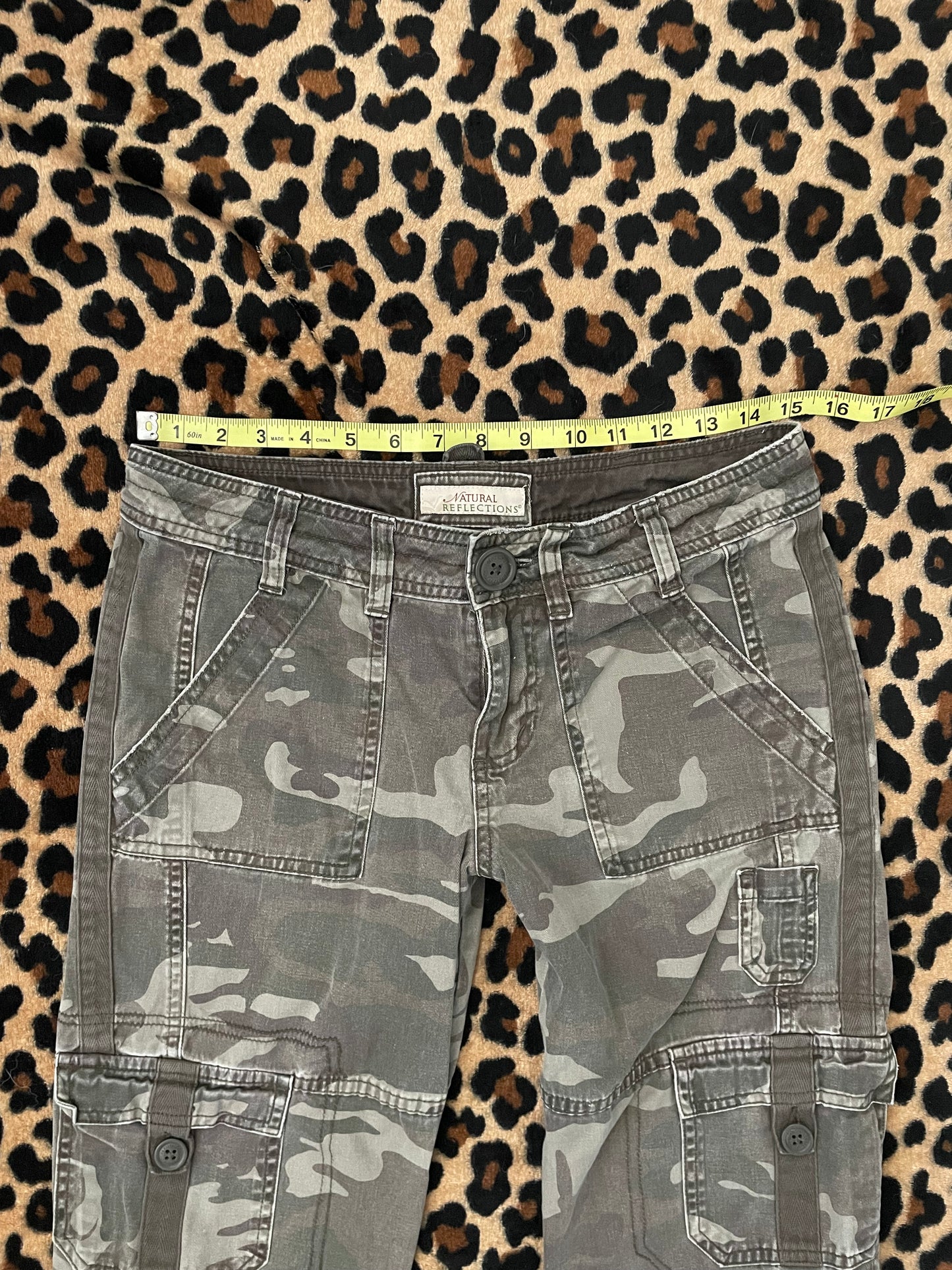 camo lowrise cargos