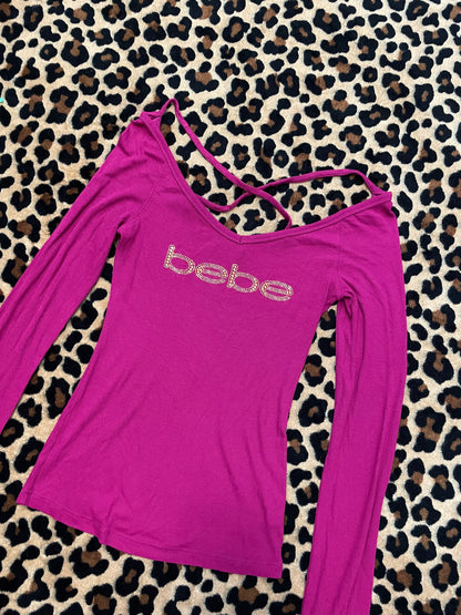 bebe bedazzled longsleeve