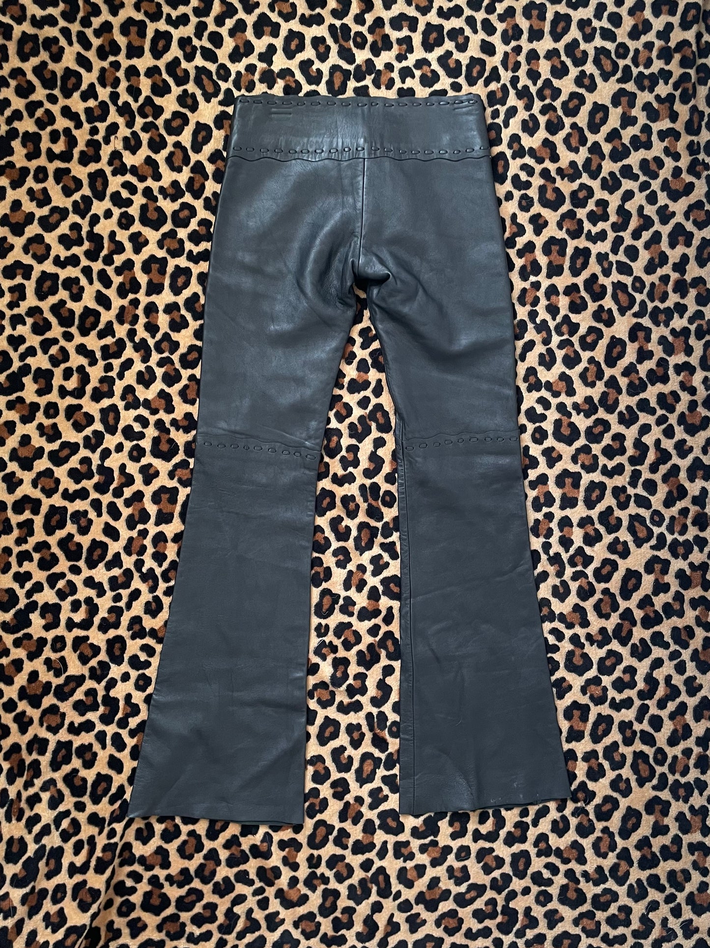 bebe low rise leather pants