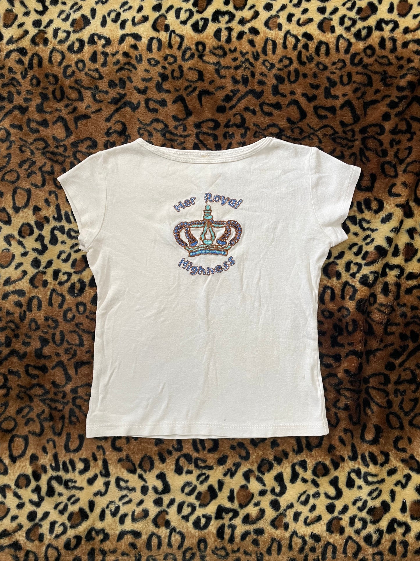 embroidered crown baby tee