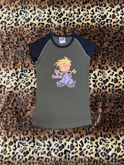 “out of control” rocker girl baby tee