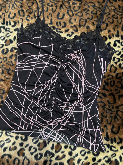 sparkly lace cami