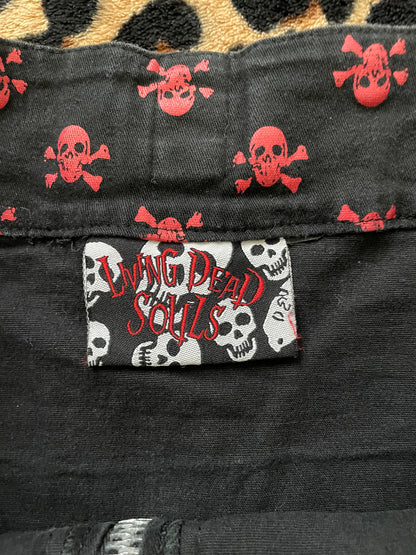 living dead souls skull mini skirt