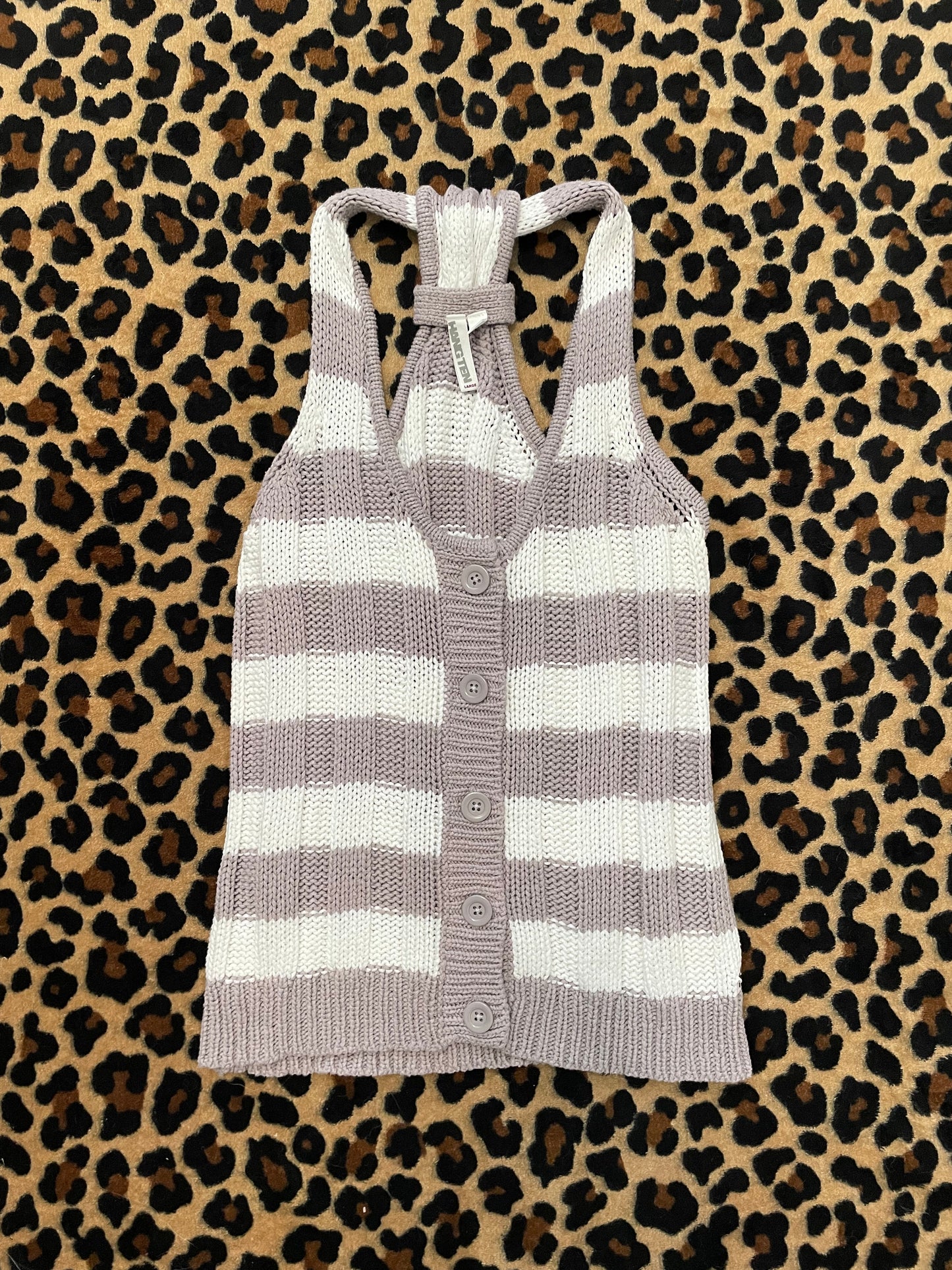 knit button up tank