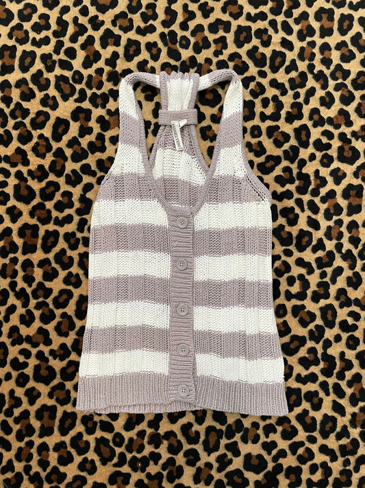 knit button up tank