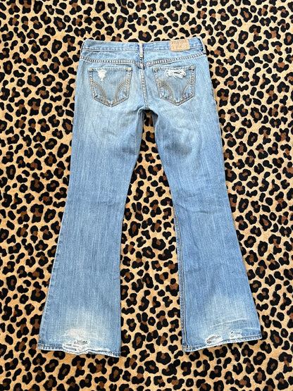 hollister lowrise flare jeans