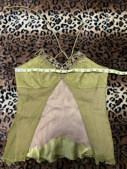 silk babydoll halter top