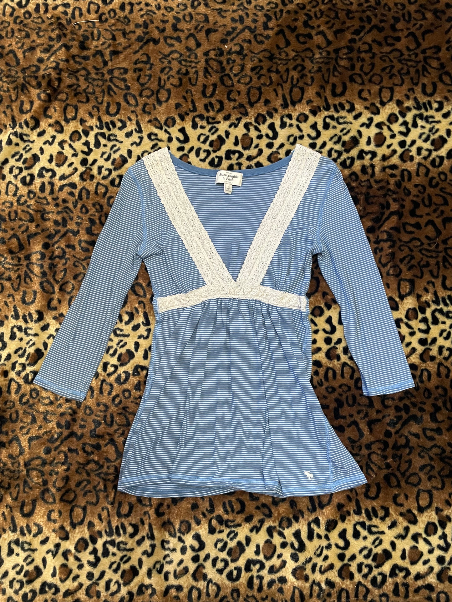 abercrombie striped babydoll top