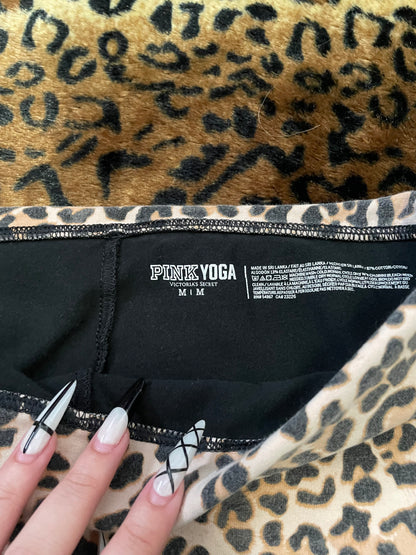 VS Pink leopard print lowrise foldover leggings