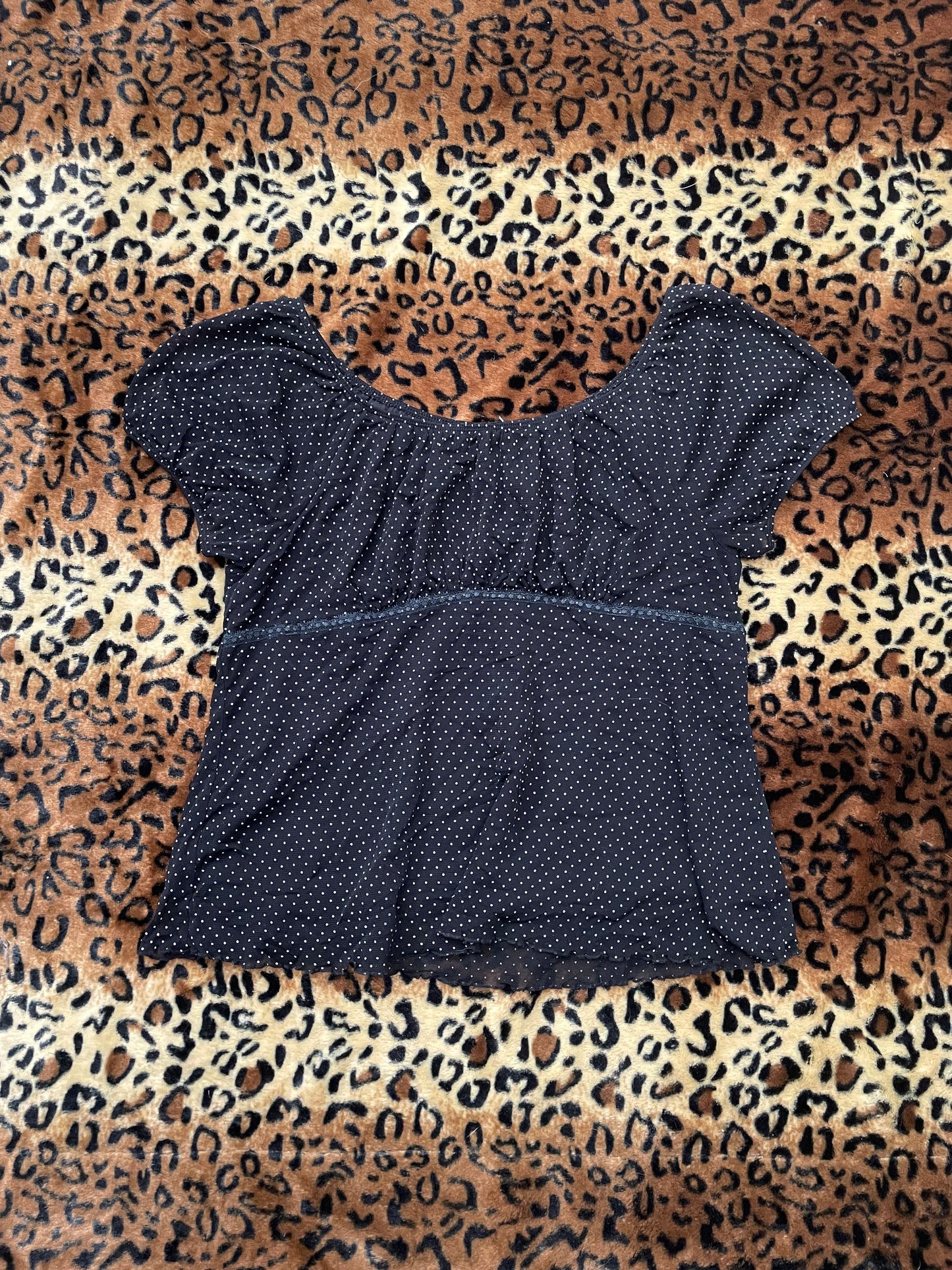 babydoll polka dot blouse
