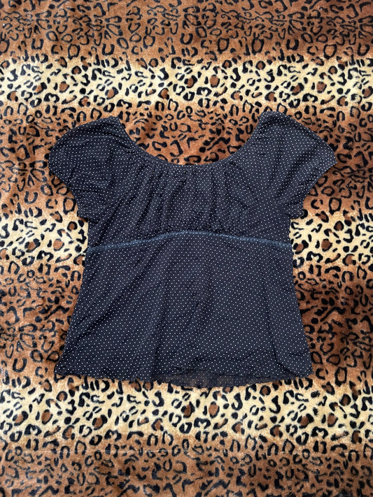 babydoll polka dot blouse