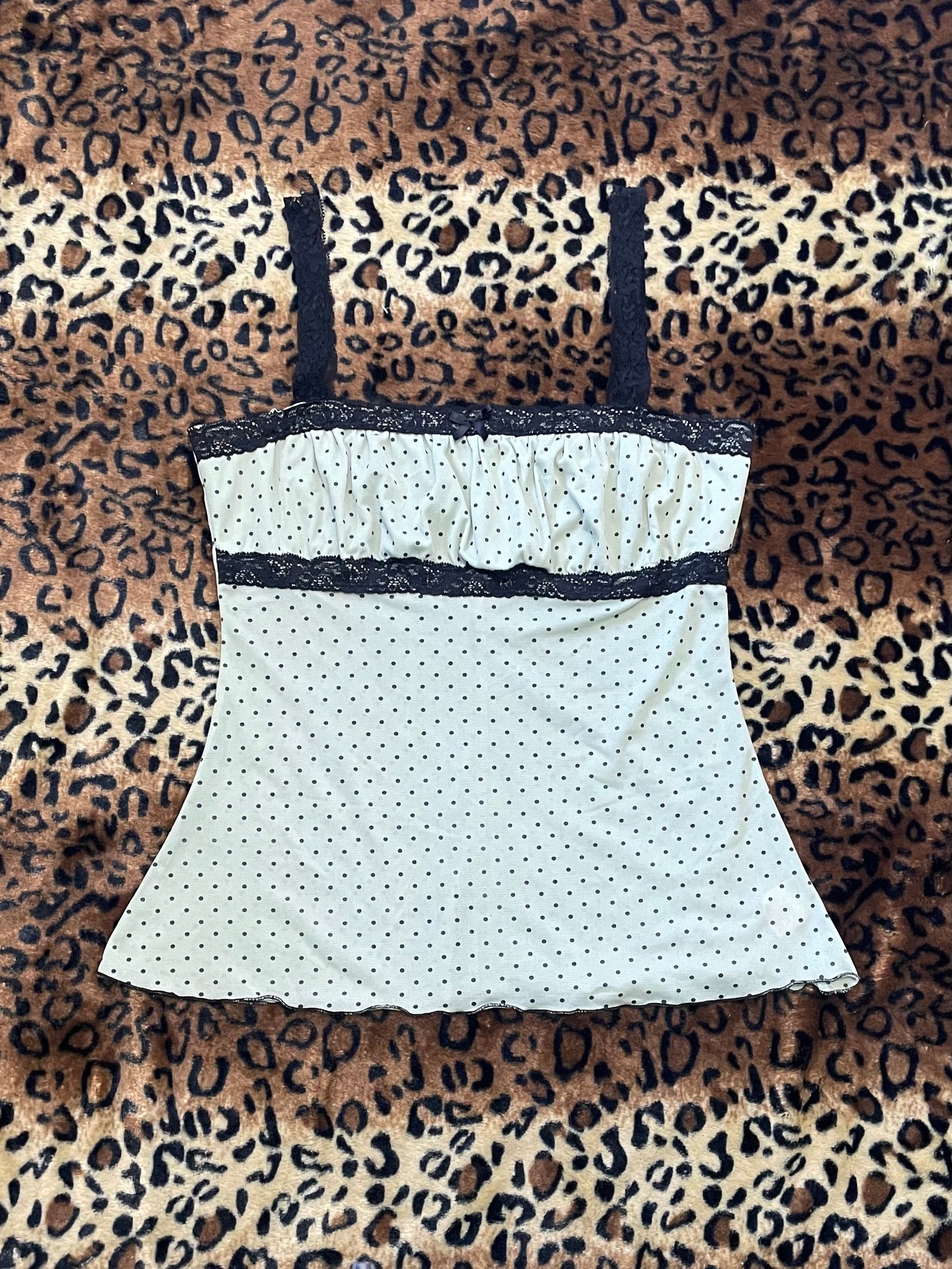 hot tempered polka dot babydoll tank