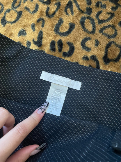 charlotte russe pinstripe pleated mini skirt