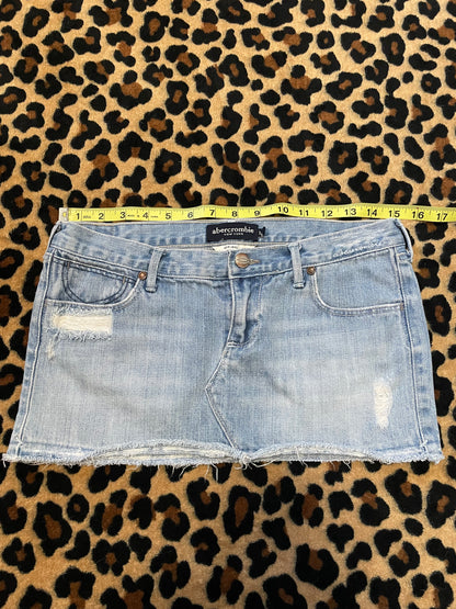 abercrombie denim mini skirt