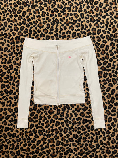 hollister off the shoulder zip up