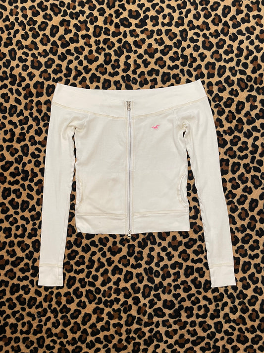 hollister off the shoulder zip up