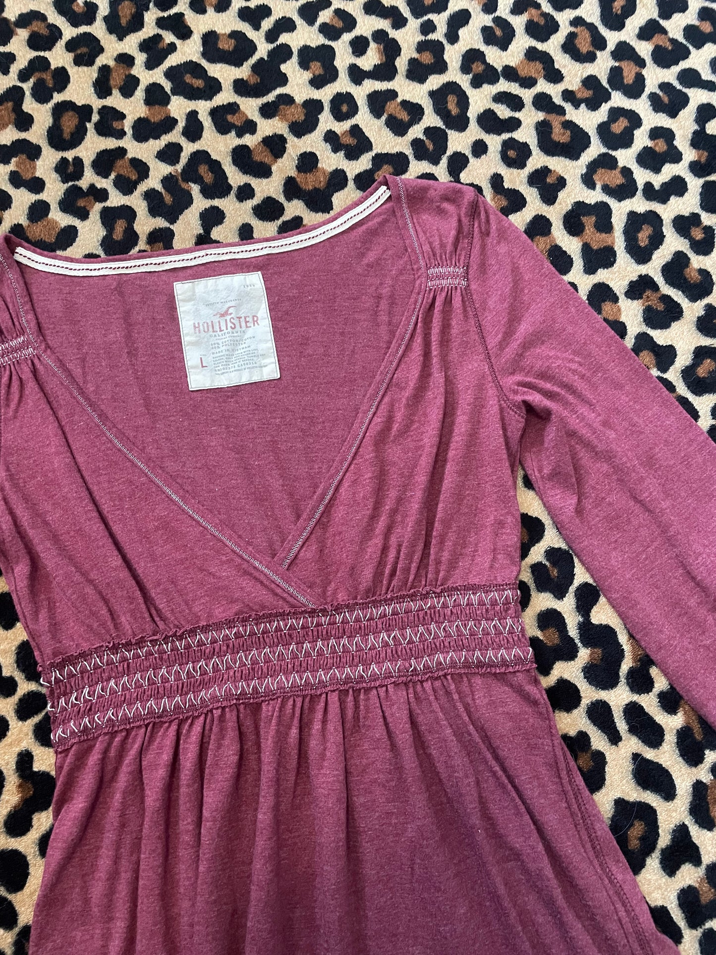 hollister babydoll quarter sleeve top
