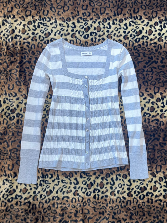 hollister striped babydoll longsleeve