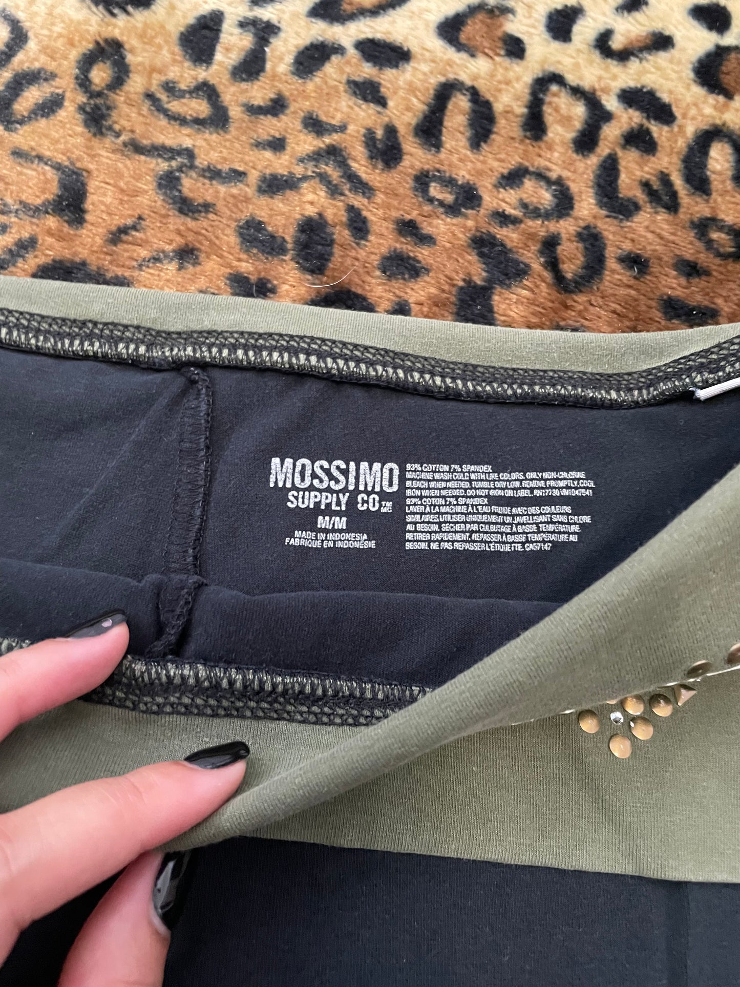 mossimo studded lowrise foldover leggings