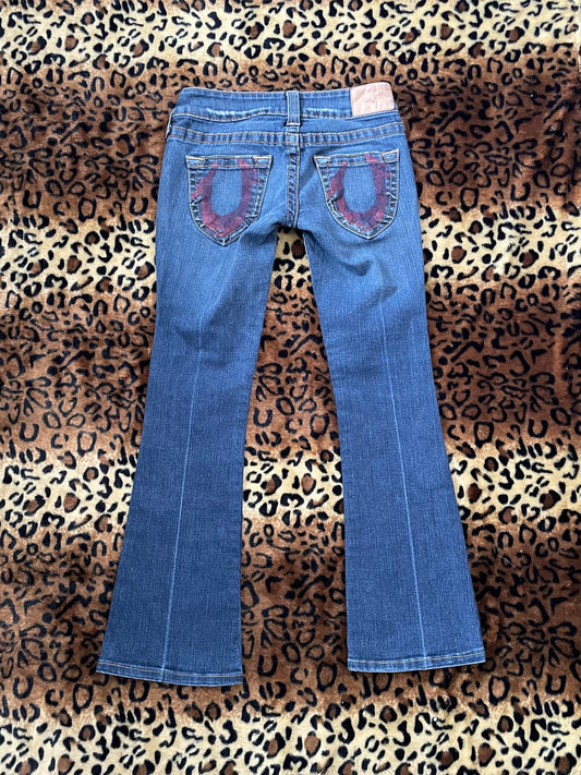 true religion lowrise flare jeans
