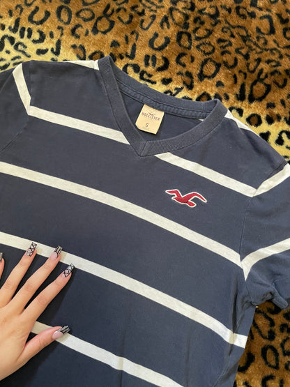 mens hollister striped tee