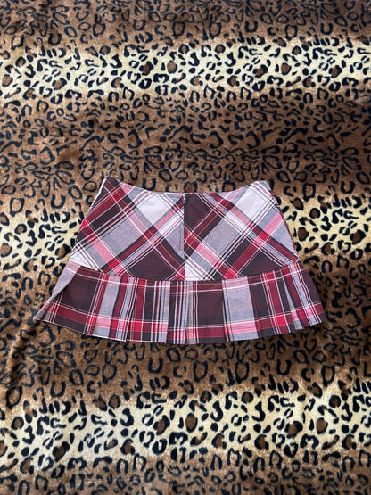 forever21 plaid pleated mini skirt