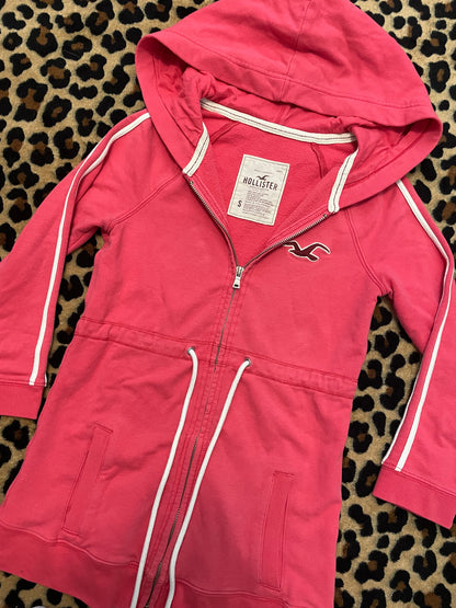 hollister babydoll quarter sleeve zip up
