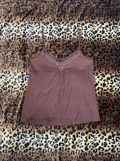 aeropostale beaded babydoll tank