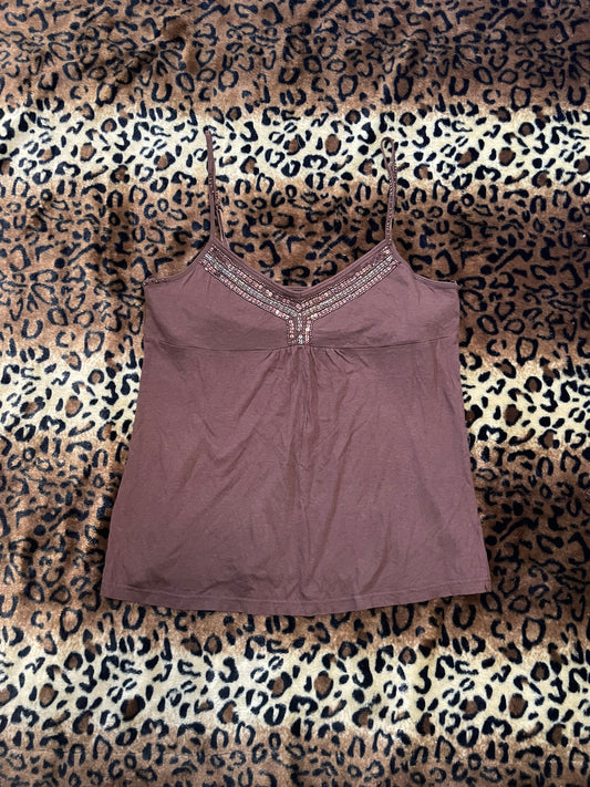 aeropostale beaded babydoll tank