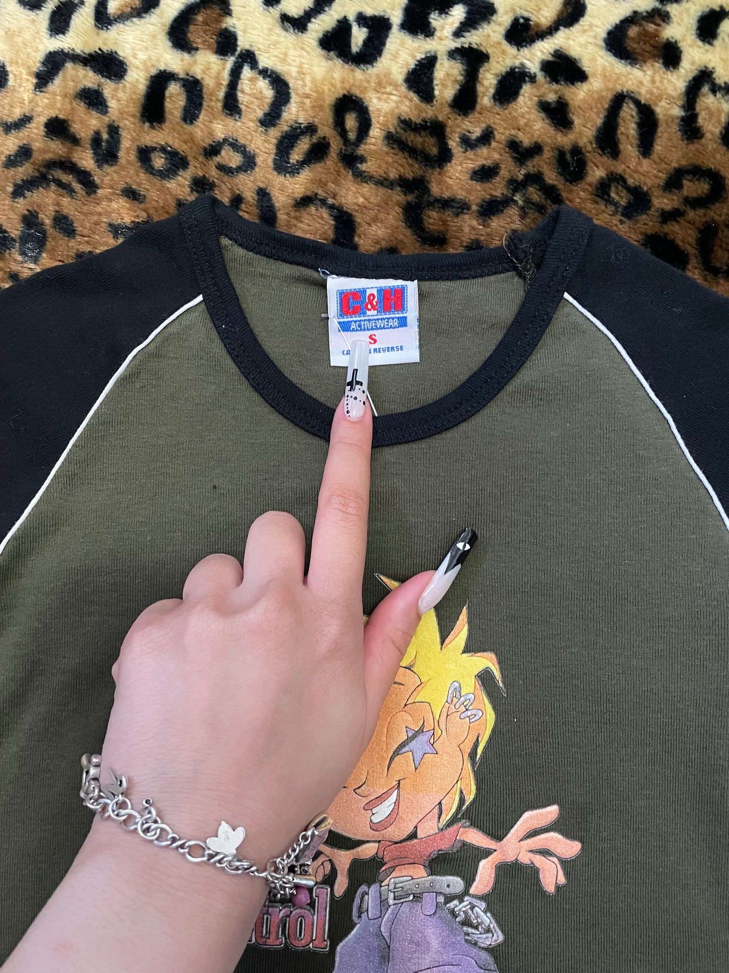 “out of control” rocker girl baby tee