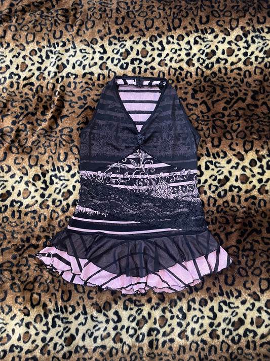babydoll lace striped cami