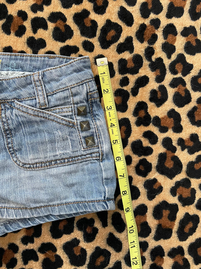 mudd studded lowrise mini shorts
