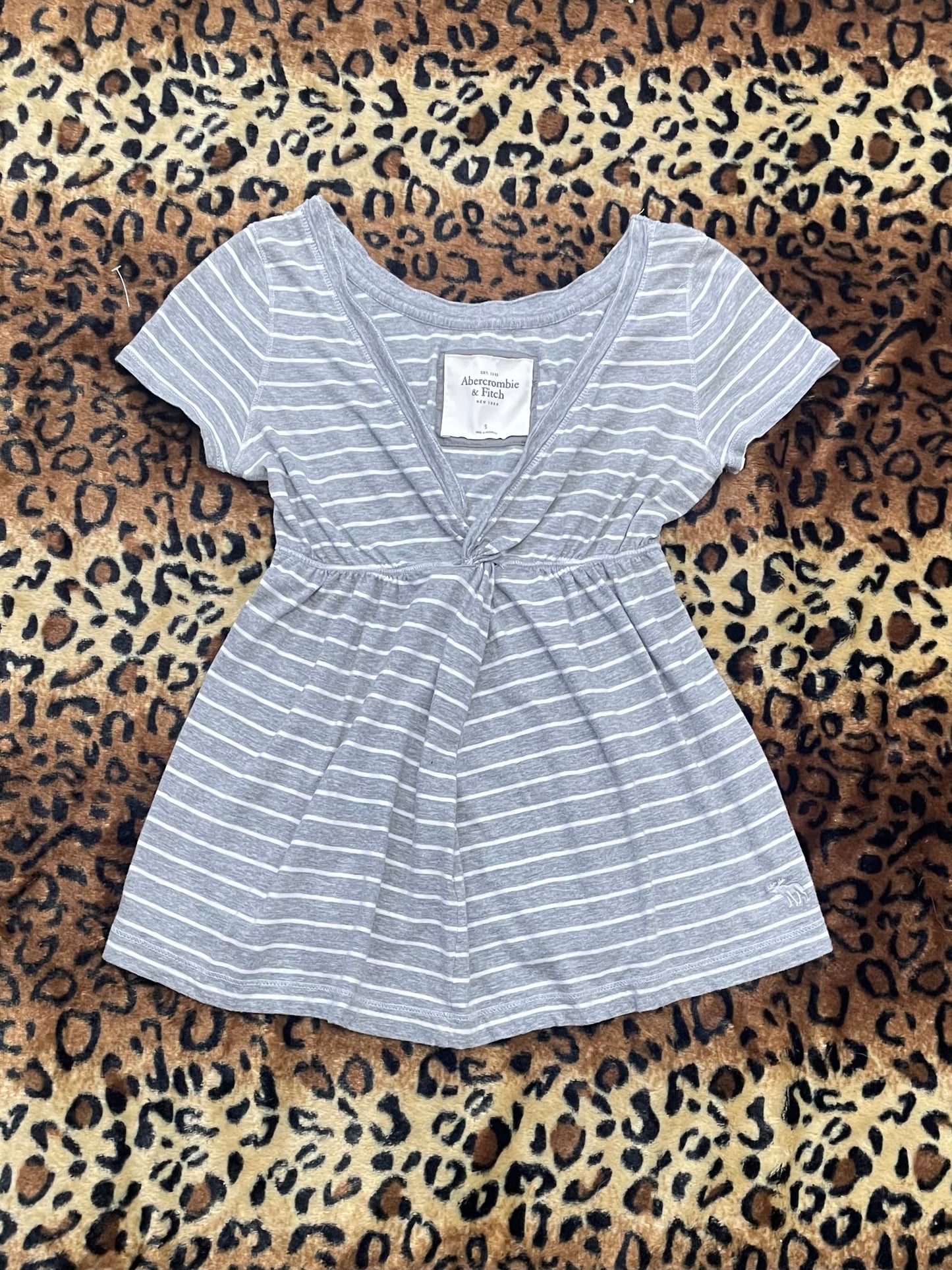 abercrombie striped babydoll shirt