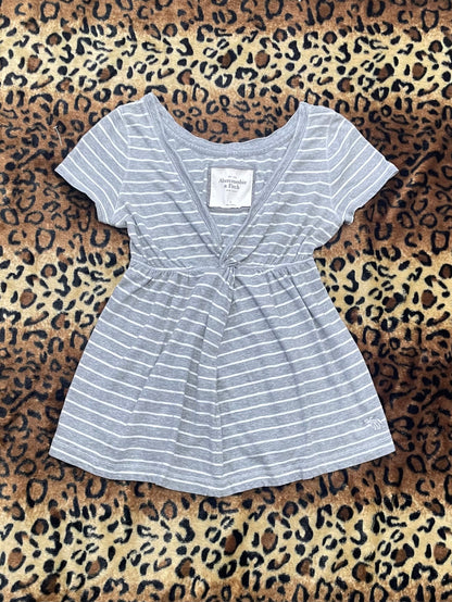 abercrombie striped babydoll shirt
