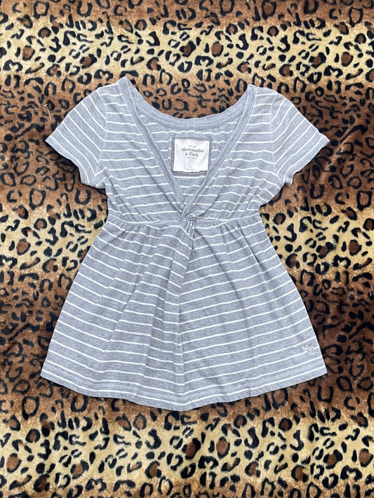 abercrombie striped babydoll shirt
