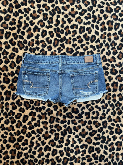 american eagle lowrise mini shorts w/ sequins pockets