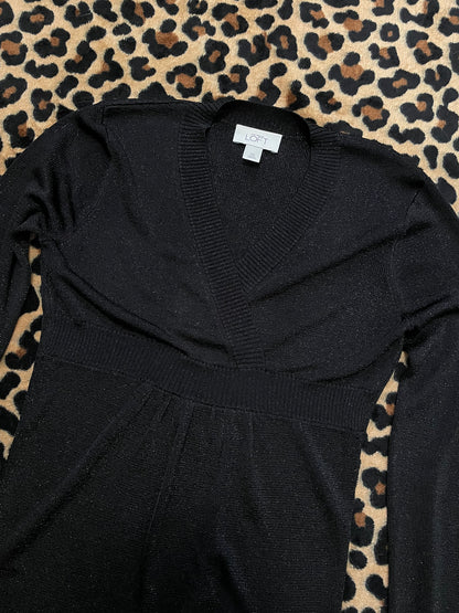 sparkly babydoll longsleeve top