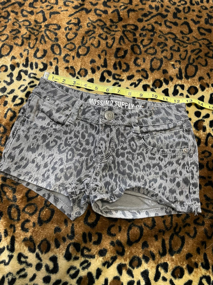 mossimo lowrise leopard mini shorts