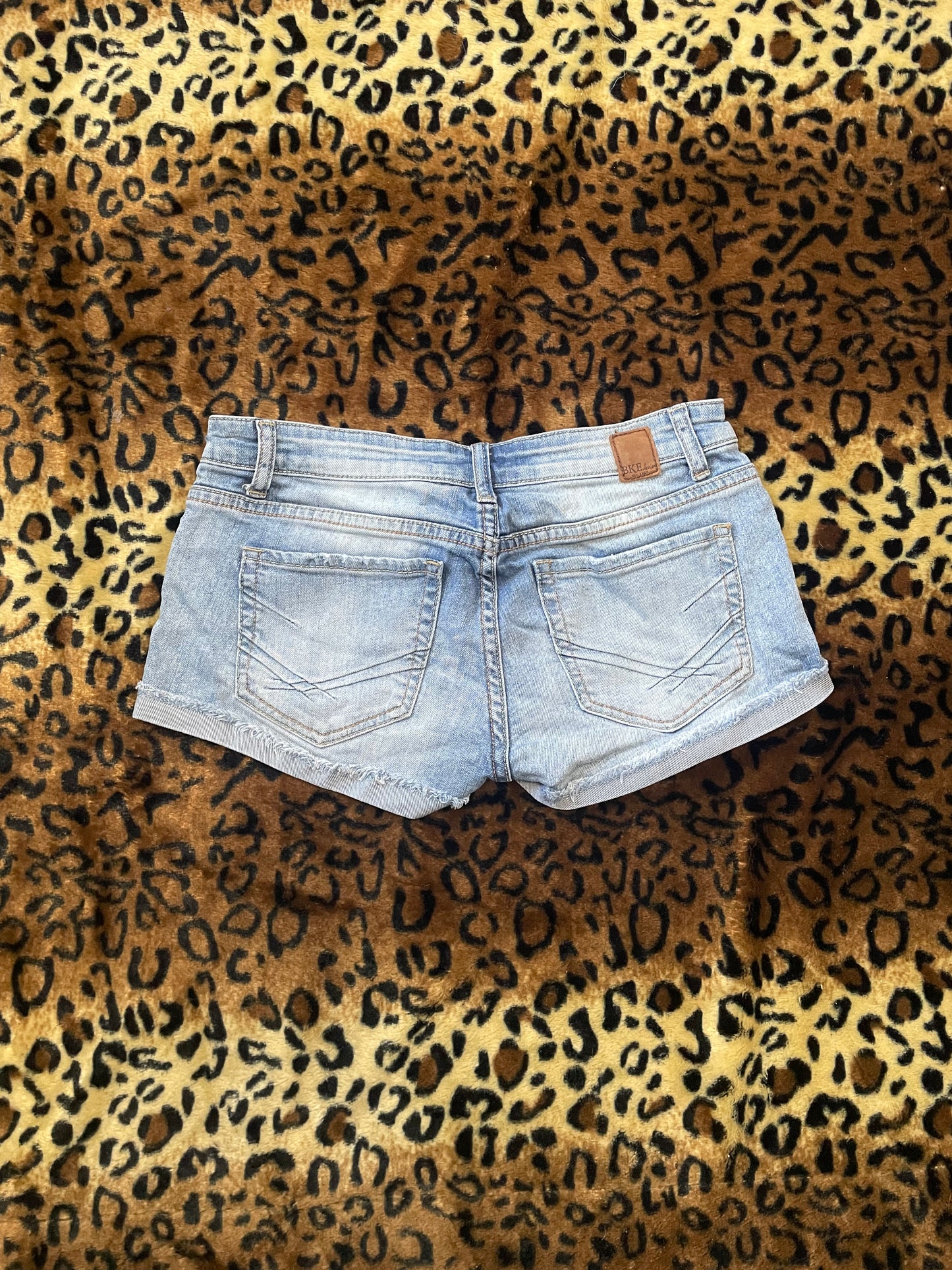 BKE lowrise denim mini shorts