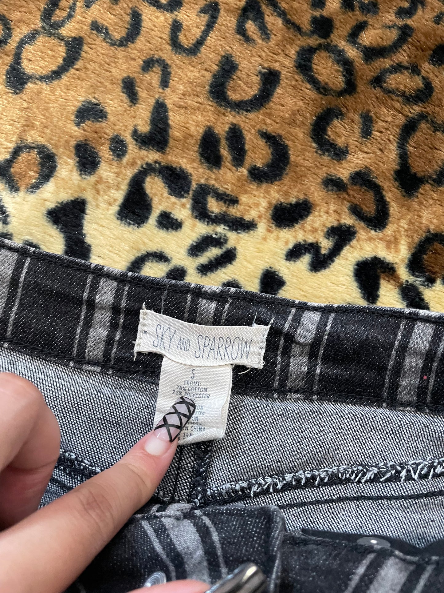 striped lowrise mini skirt