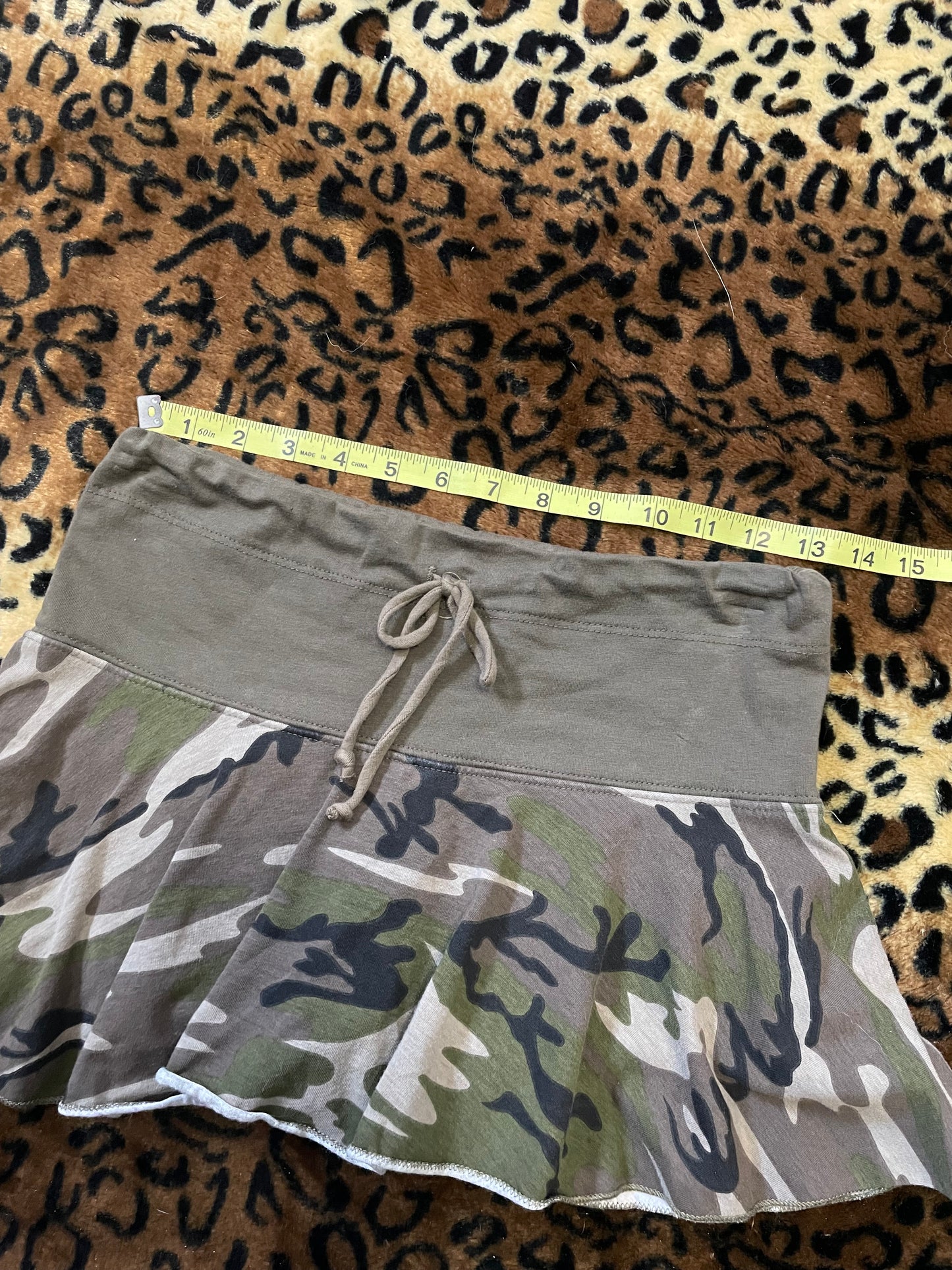 cami drawstring mini skirt