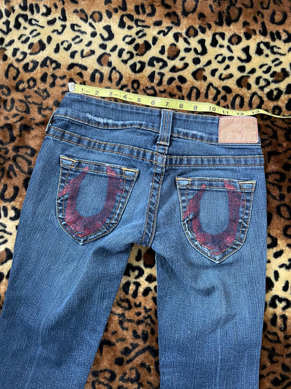 true religion lowrise flare jeans
