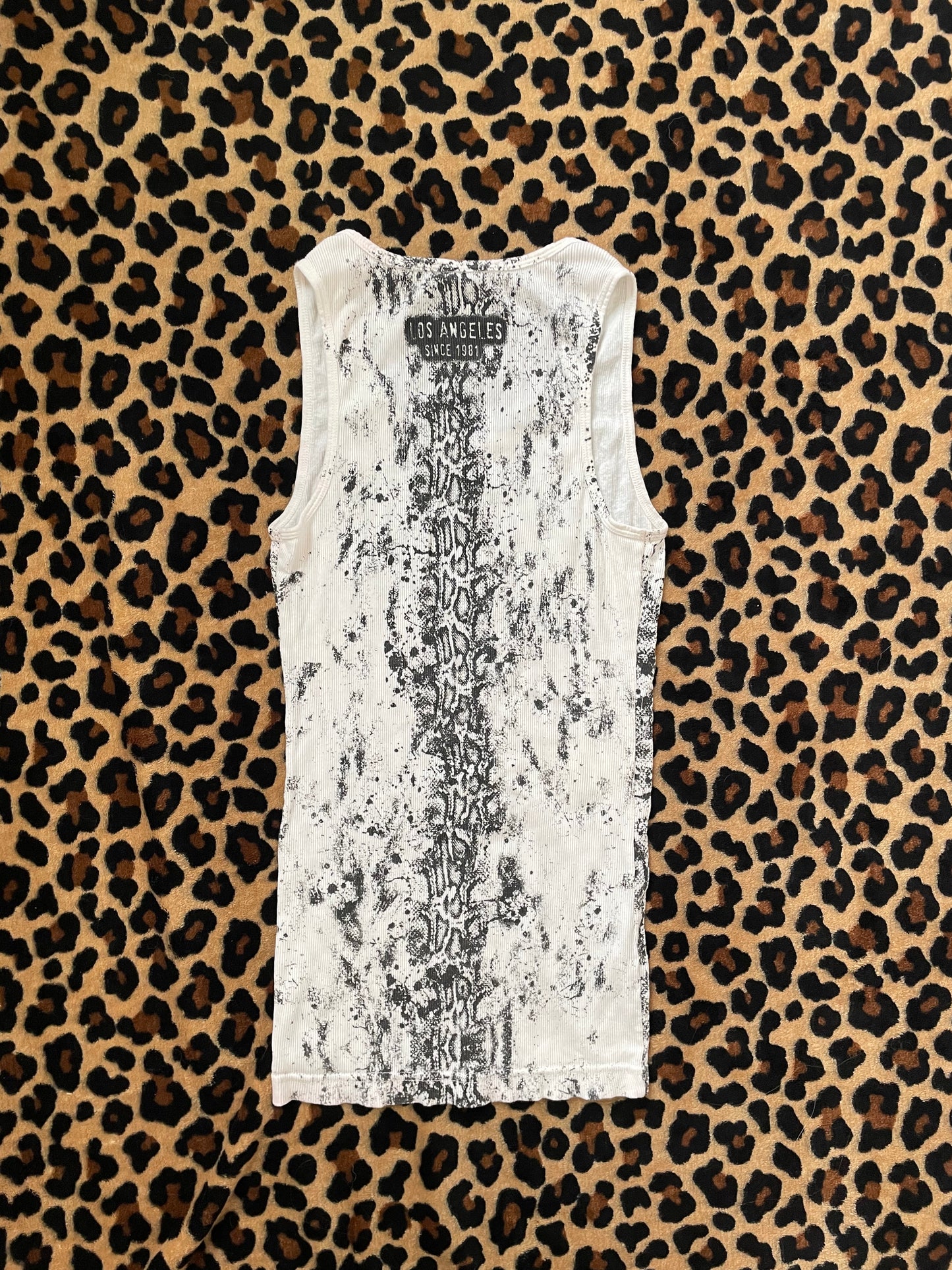 bedazzled guess snakeskin tank