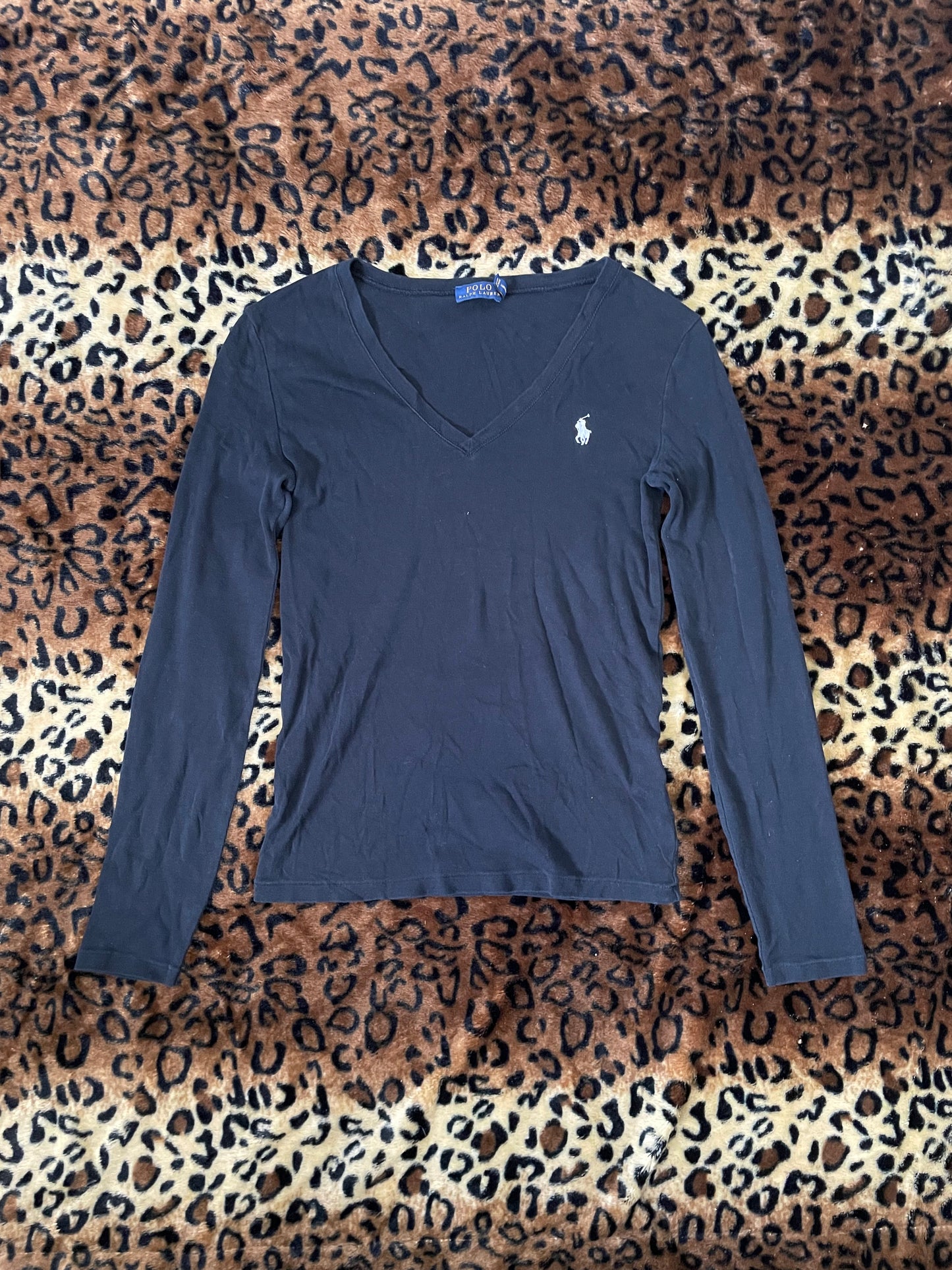 polo v-neck fitted longsleeve